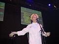 ECC - addressing the audience with video background